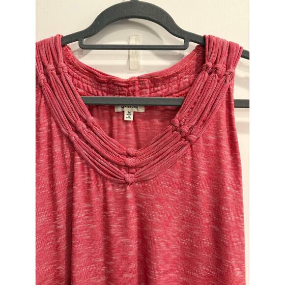 Max Studio Size Medium M Red Tank Dress July 4th Summer - Picture 2 of 5